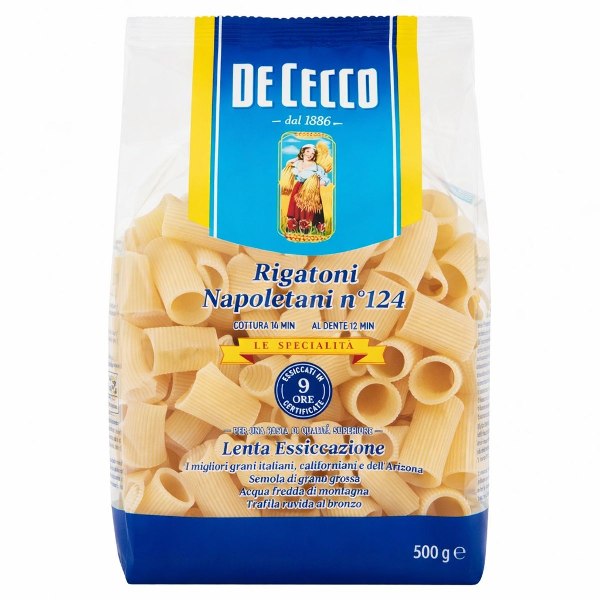 Defecco Rigatoni De Cecco Rigatoni Napolitanos n°124 500 g | Pasta Italiana - You Dream ...